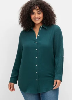 Baumwollbluse in Musselinqualität