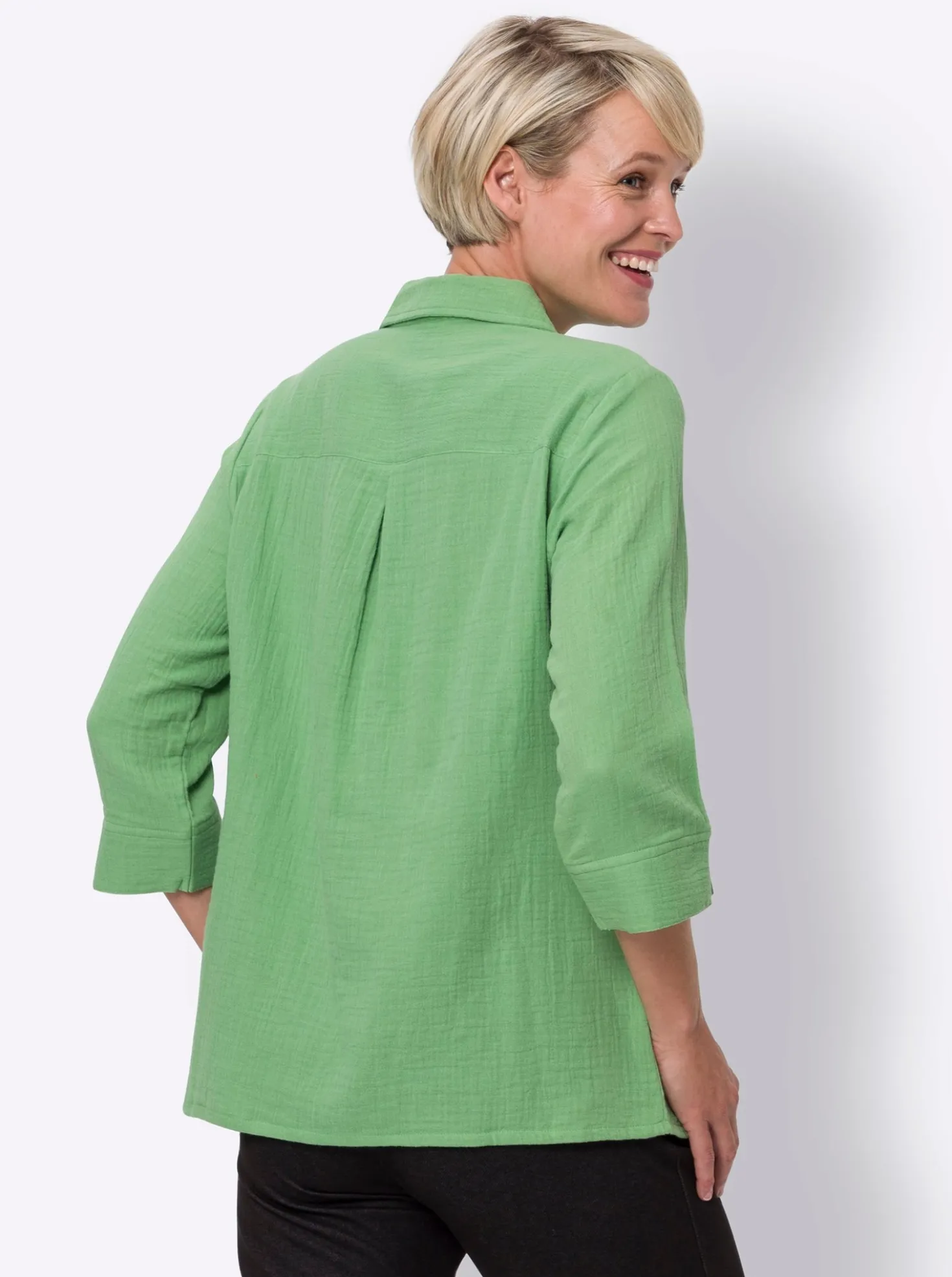 Baumwollbluse in Musselin-Qualität