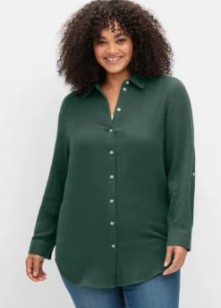 Baumwollbluse in Musselinqualität