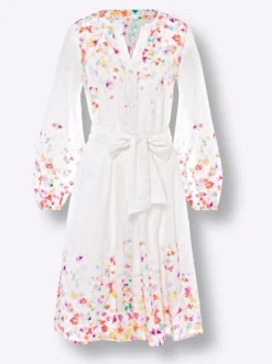 Baumwollkleid mit Bindegürtel