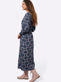Baumwollkleid mit Smok-Details