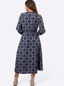 Baumwollkleid mit Smok-Details