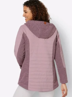 Übergangsjacke im Mix aus Fleece und Stepp