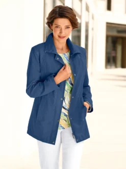 Übergangsjacke in Veloursleder-Optik