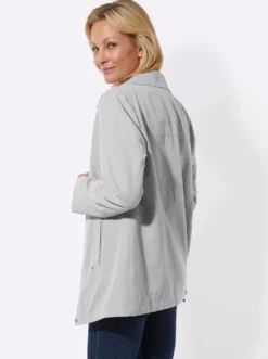 Übergangsjacke in Veloursleder-Optik