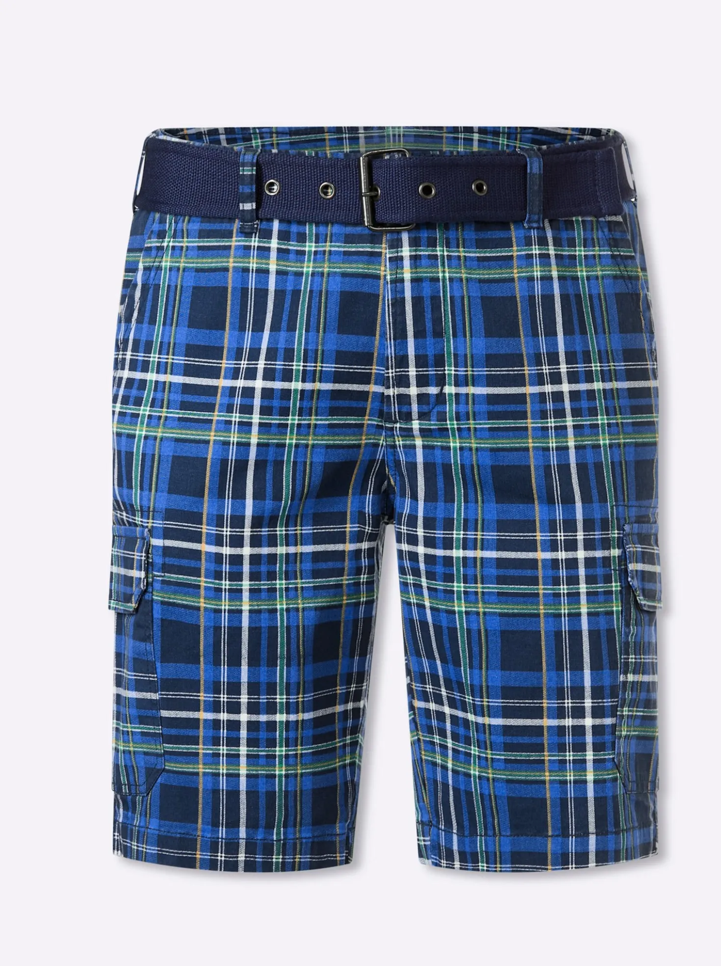 Bermudas mit Cargotaschen, kariert