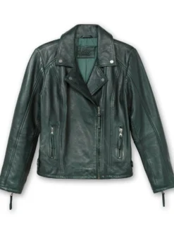 Bikerjacke aus weichem Lammnappa-Leder
