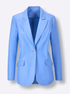 Blazer in Baumwoll-Seiden-Mischung