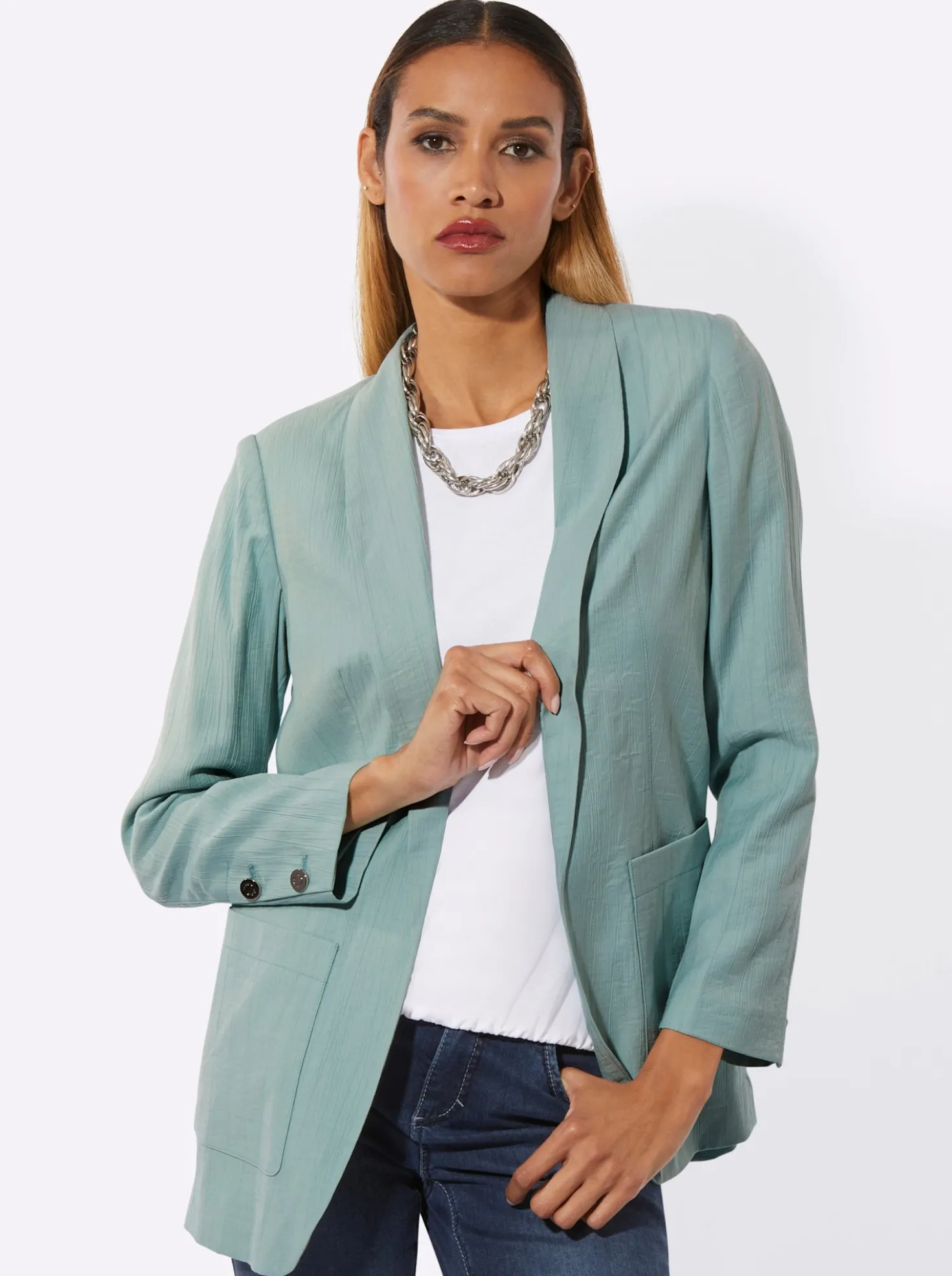 Blazer in dezent schimmernder Qualität