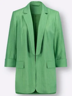 Blazer in langer, verschlussloser Form
