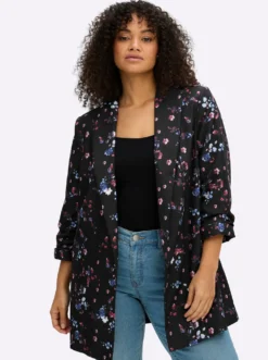 Blazer mit Blumen-Alloverprint