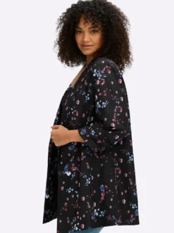 Blazer mit Blumen-Alloverprint