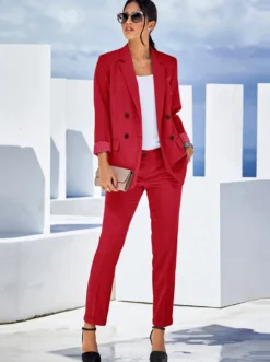 Blazer mit gestreiftem Futter