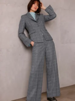 Blazer mit Glitzer-Karo
