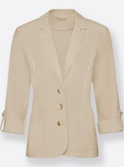Blazer mit Knöpfen in Horn-Optik