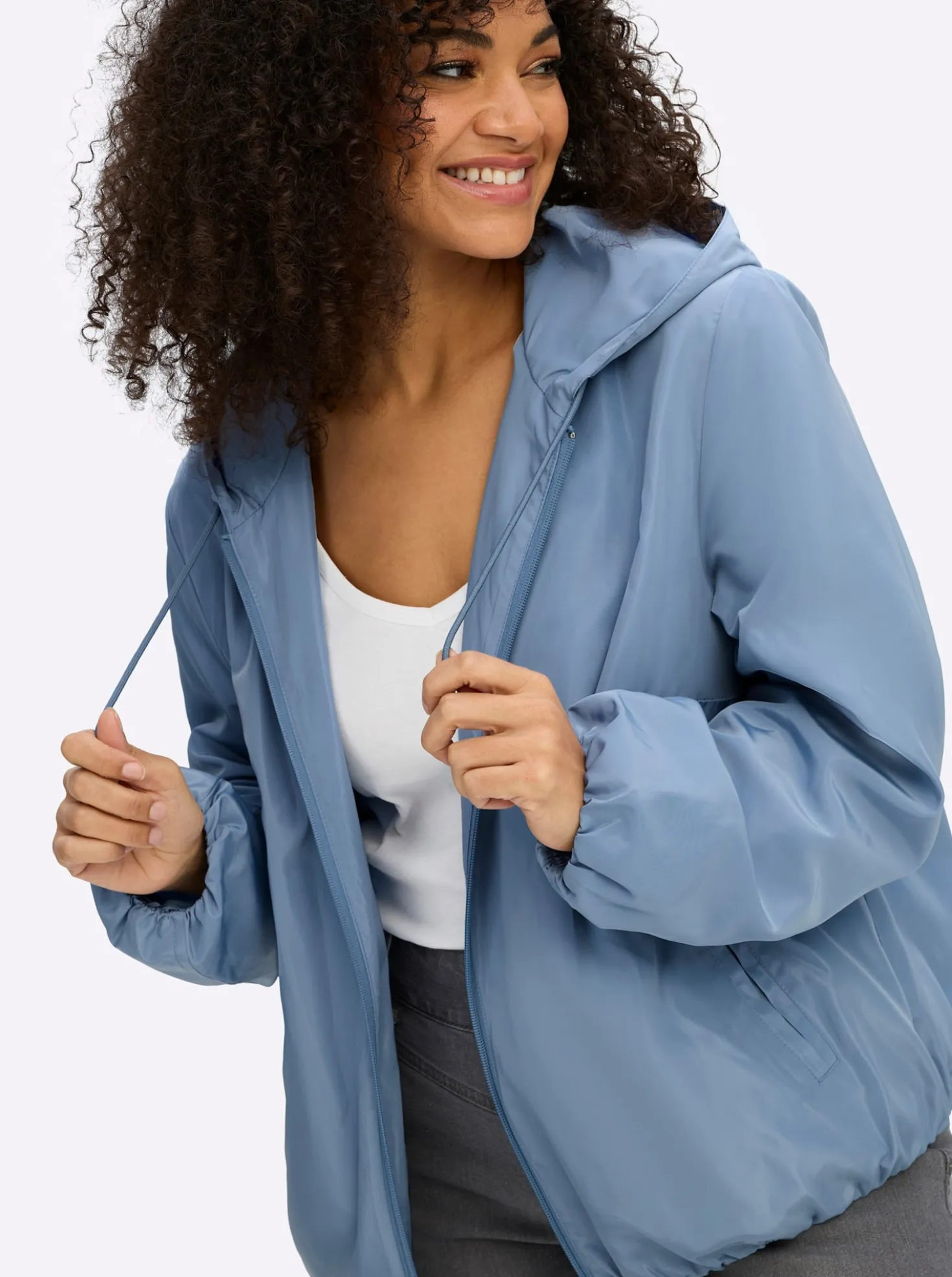 Blouson mit Kapuze und Gummibund