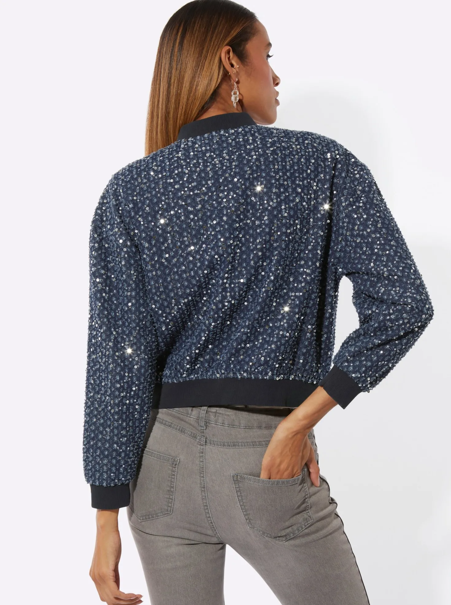 Blouson mit schimmernden Pailletten