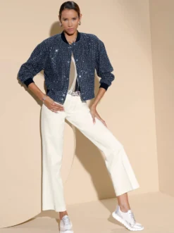 Blouson mit schimmernden Pailletten