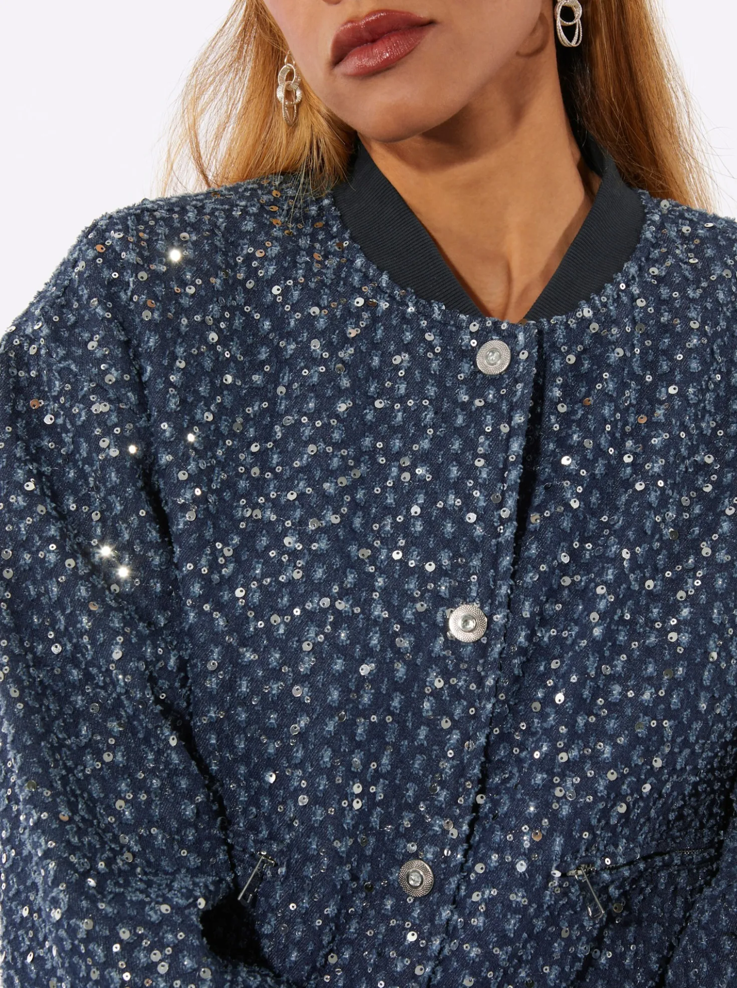 Blouson mit schimmernden Pailletten