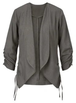 Blusenblazer in Leinen-Optik