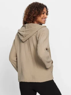 Blusenjacke in Musselin-Qualität