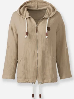 Blusenjacke in Musselin-Qualität