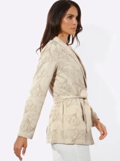 Blusenjacke mit knöpfbarem Gehschlitz hinten