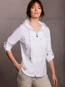 Blusenjacke mit Krempel-Ärmel