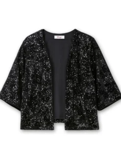Blusenjacke mit Pailletten