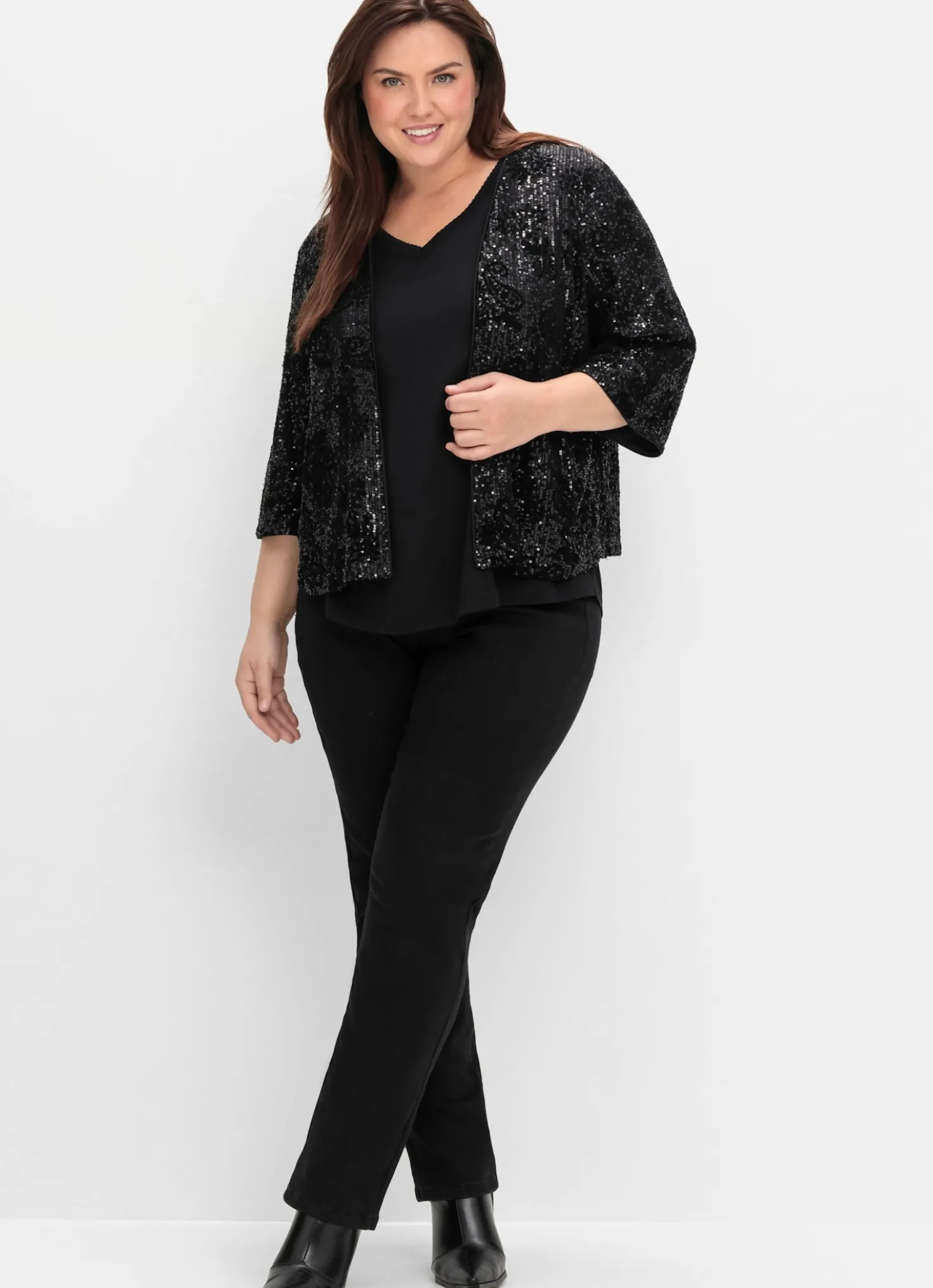 Blusenjacke mit Pailletten