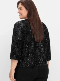 Blusenjacke mit Pailletten