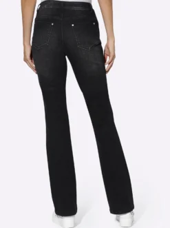 Bootcut-Jeans mit Bauchweg-Effekt