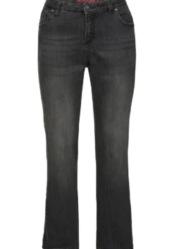 Bootcut-Jeans mit Used-Effekten