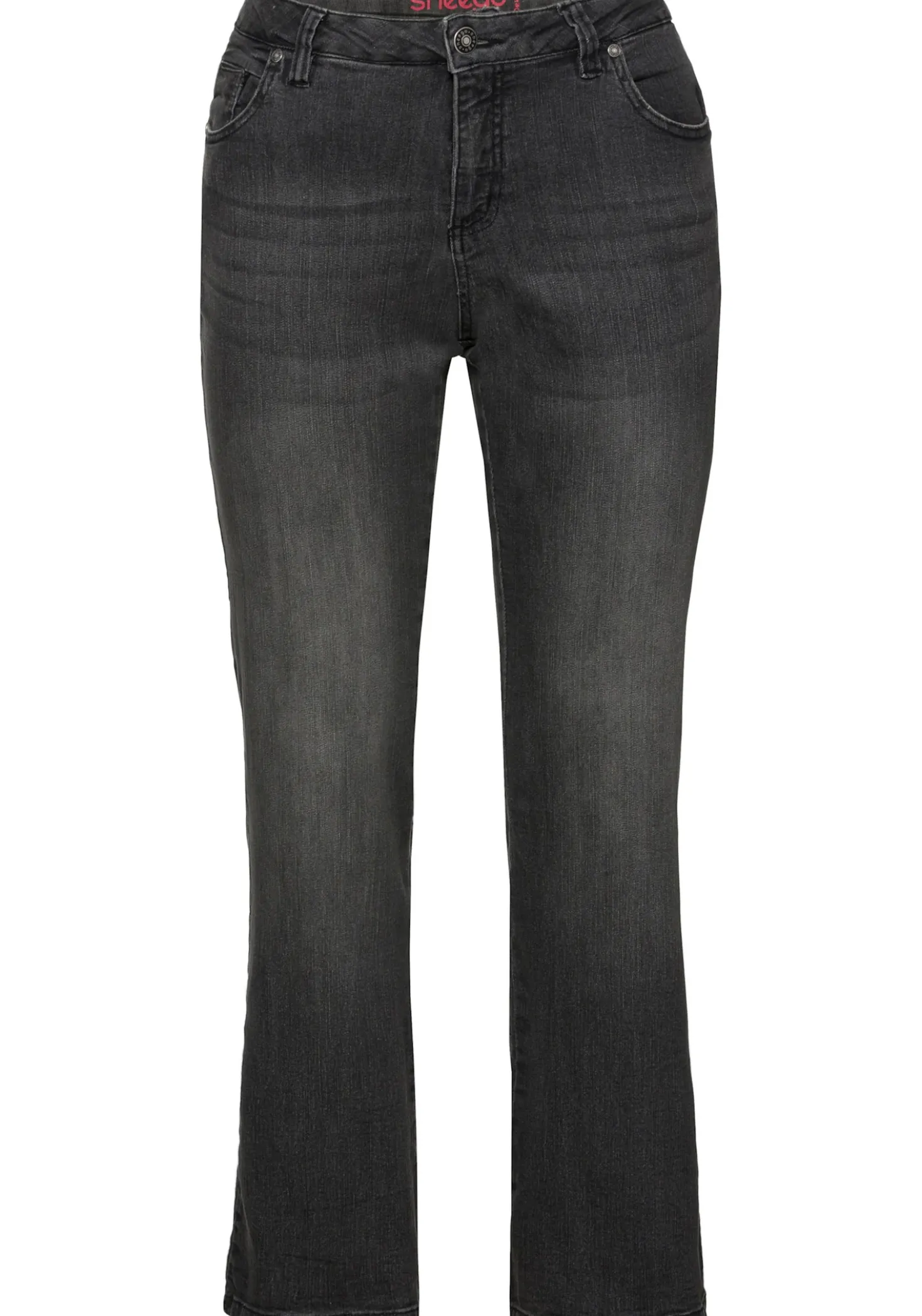 Bootcut-Jeans mit Used-Effekten