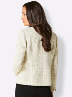 Bouclé-Blazer mit 30% Wolle