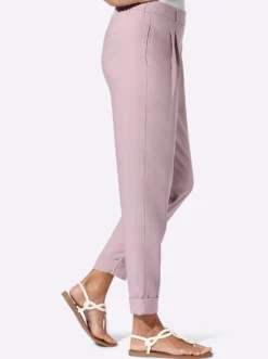 Bundfaltenhose mit fixiertem Saum