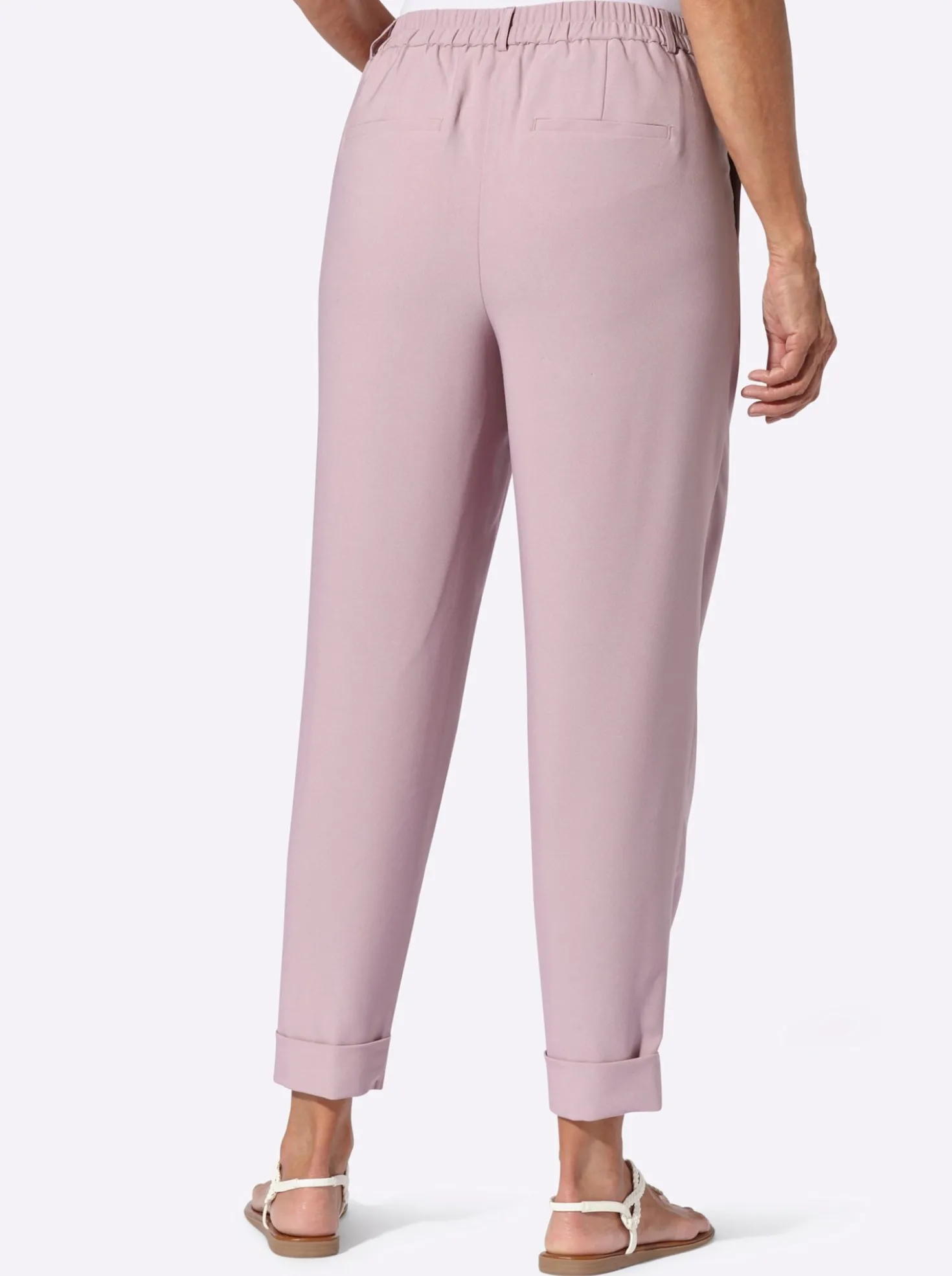 Bundfaltenhose mit fixiertem Saum