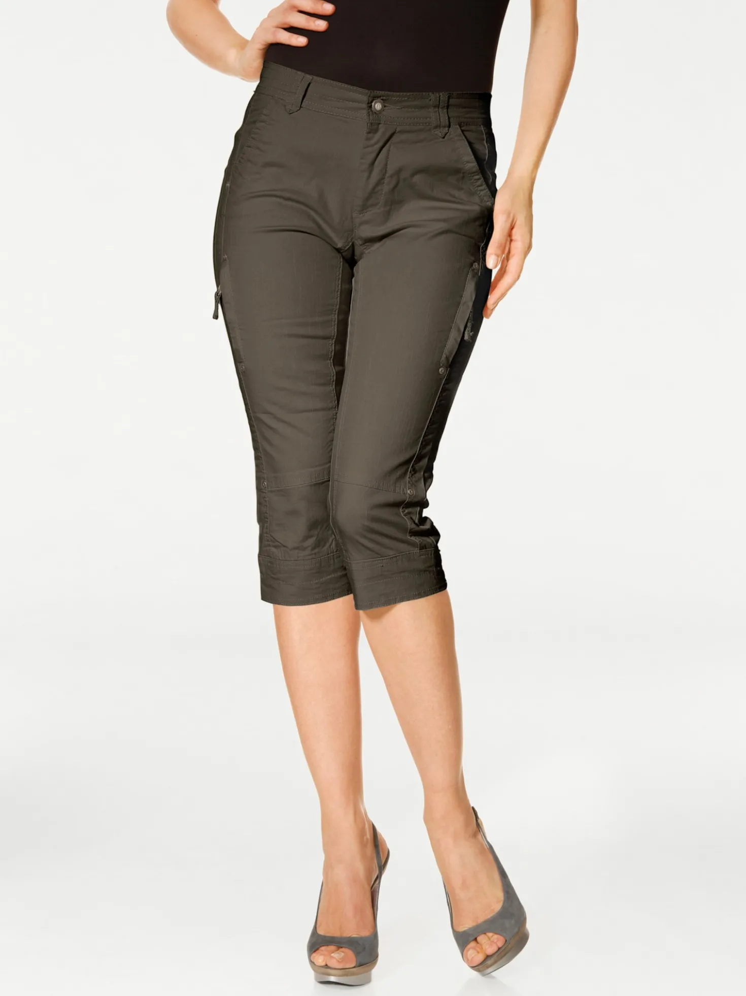 Caprihose aus Baumwoll-Stretch
