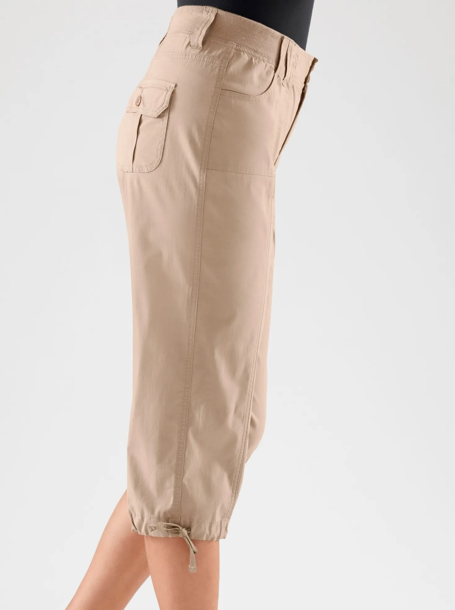 Caprihose mit weitenverstellbarem Saum