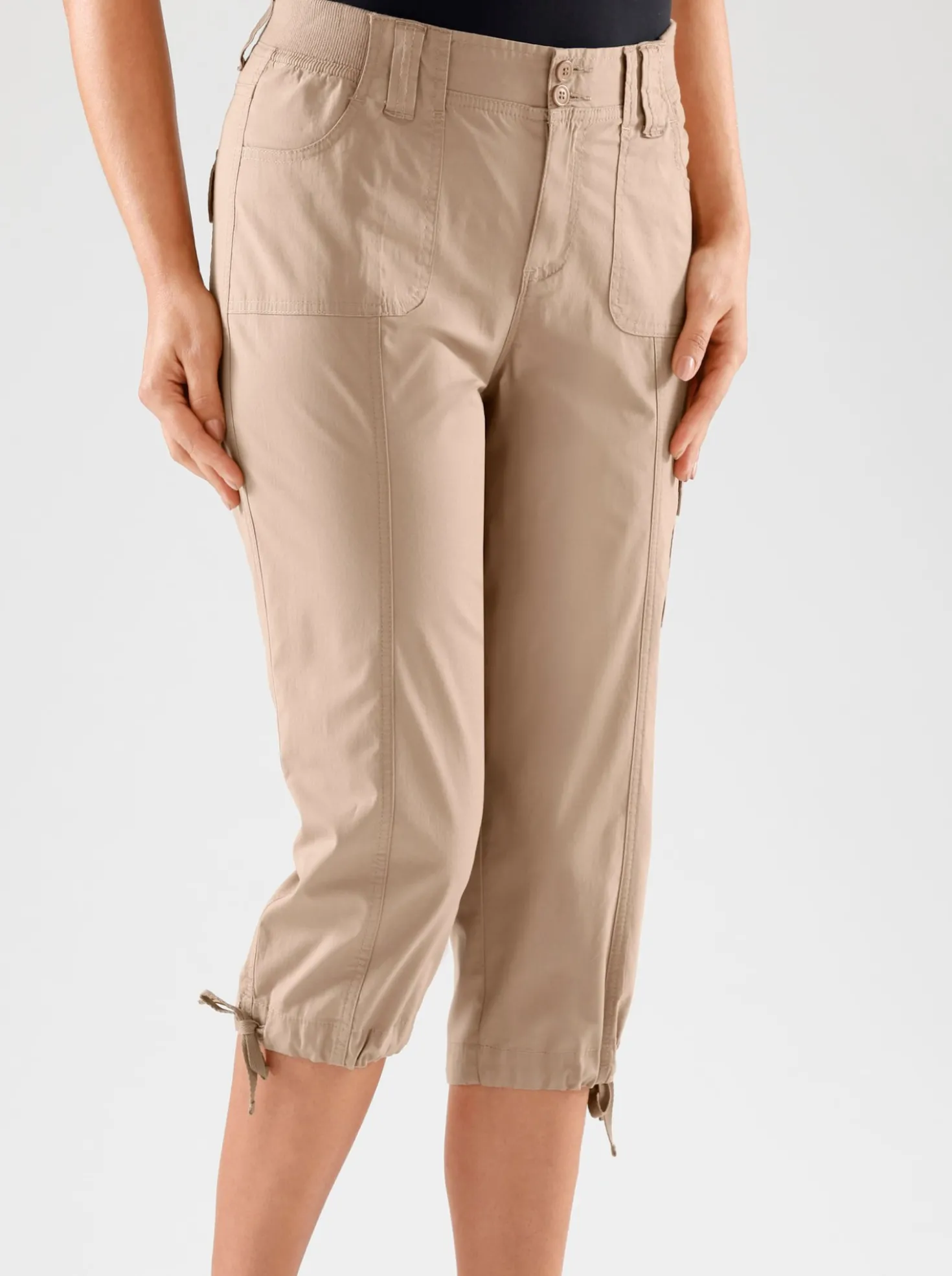 Caprihose mit weitenverstellbarem Saum