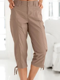 Caprihose mit weitenverstellbarem Saum