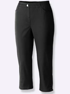 Caprijeans mit Nieten-Verzierung