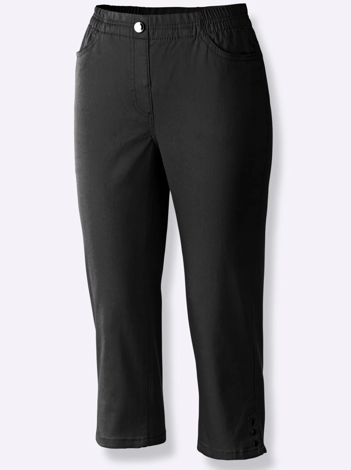 Caprijeans mit Nieten-Verzierung