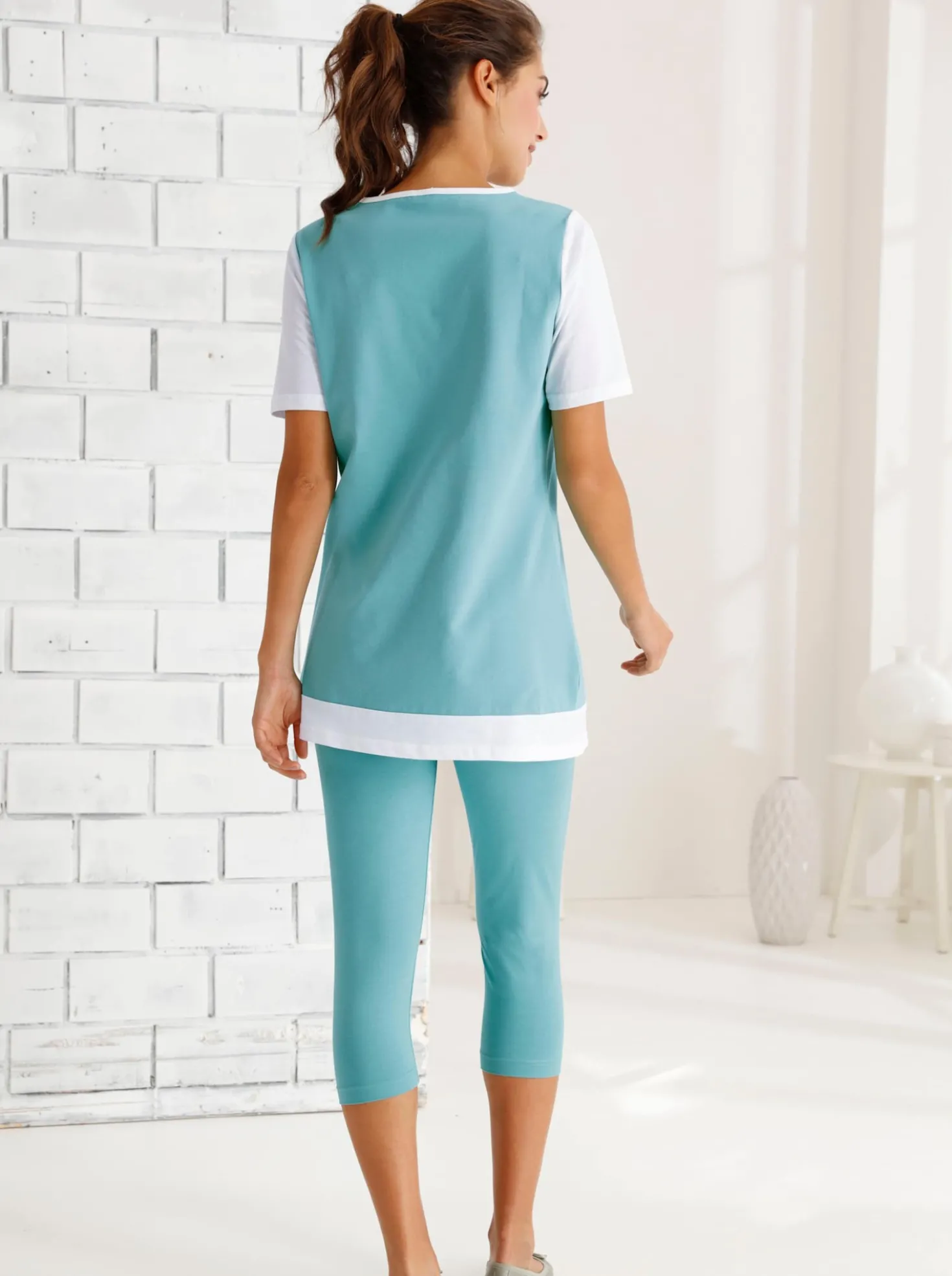 Caprileggings mit Rundum-Dehnbund