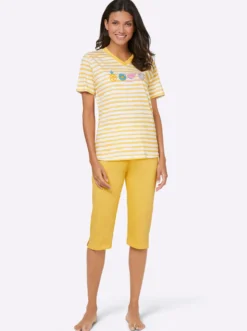 Capri-Schlafanzüge in Single-Jersey-Qualität