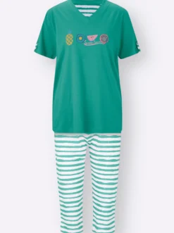 Capri-Schlafanzüge in Single-Jersey-Qualität