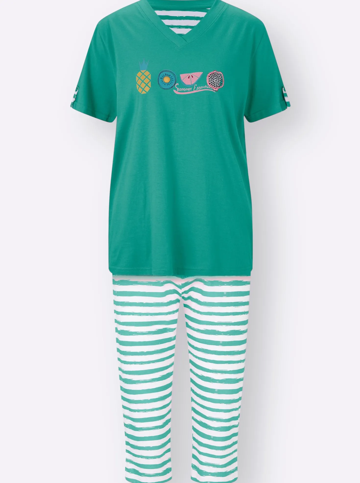 Capri-Schlafanzüge in Single-Jersey-Qualität