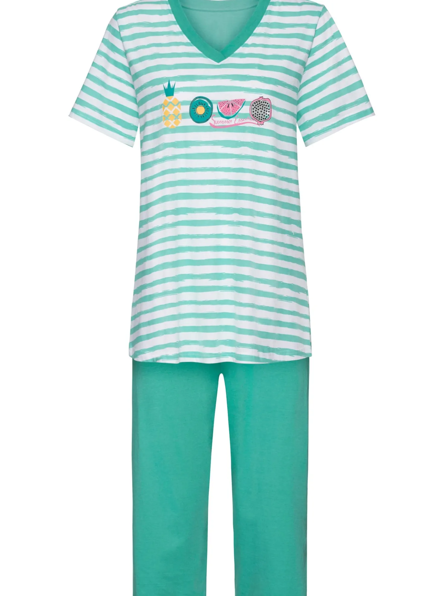 Capri-Schlafanzüge in Single-Jersey-Qualität