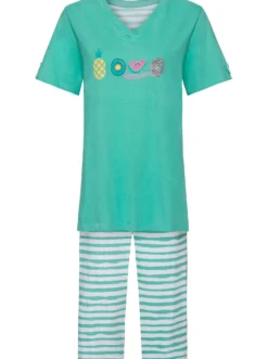 Capri-Schlafanzüge in Single-Jersey-Qualität