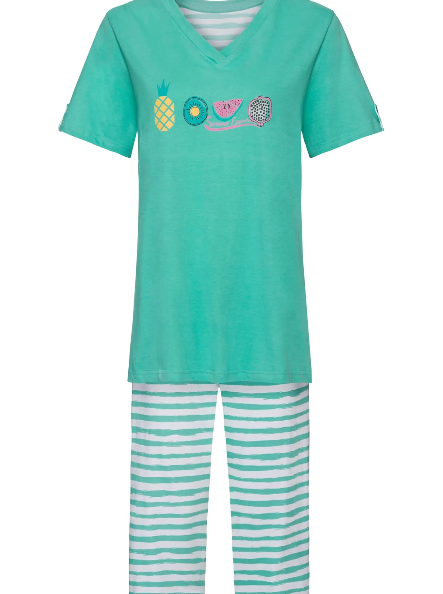 Capri-Schlafanzüge in Single-Jersey-Qualität